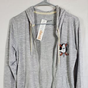 NWT Anaheim Ducks hockey club knit jacket / hoodie, women's med